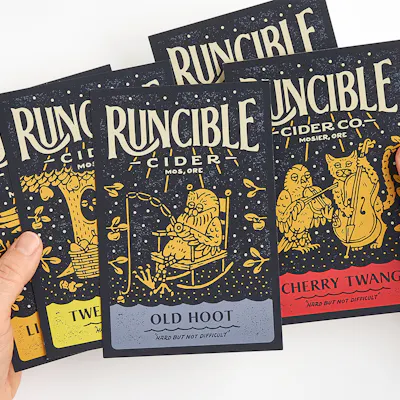 Drawing from Whimsy: Runcible Cider Prints Promotional Postcards
