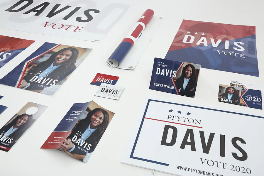  A collection of political campaign print collateral, including posters, yard signs, direct mail and door hangers.