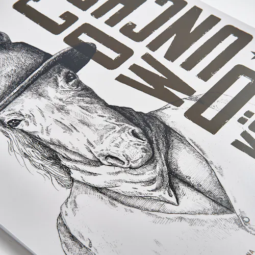 0025_2020-08-SP-Ruby-Valley-Brew-Horse A brewery marketing poster with a custom design of a horse wearing a cowboy hat and handkerchief.