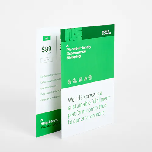 Sell Sheet: 100% Uncoated Recycled - White Text, 8.5 x11"